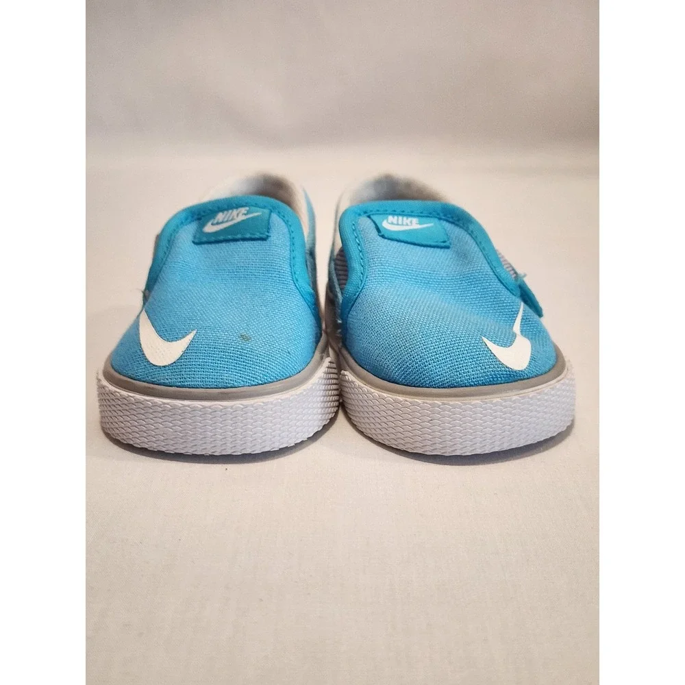 Nike Court Royale Toddler 3C  Blue Canvas Slip On Sneakers 719746-400
